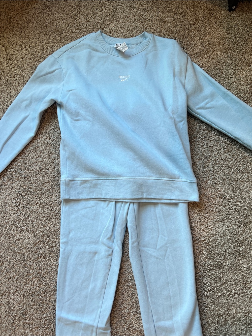 Like New! Reebok Light Blue Women's Sweat Set